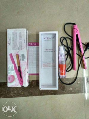 VEGA hair straightner with heat protect spray unused box