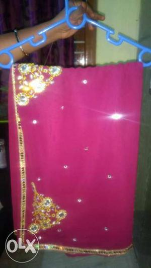 Very Pretty Designer Party Wear Shiffon Sari For Sale Urgent