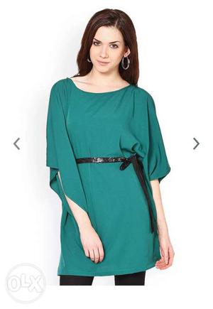 Westhreads Womeb Teal Kaftan Tunic with belt Size