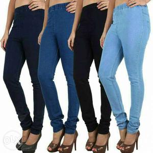 Women's Two Blue And Black Jeans