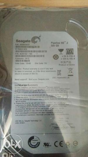 500gb Seagate hard disk new un use pack peace