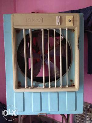 Beige And Blue Paras Air Cooler with stand