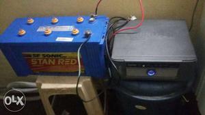 Blue SF Sonic Stand Red Car Battery 150 AH microtek 875 vat