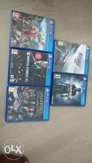 Brand new Ps4 games combo of 5 for rs  only