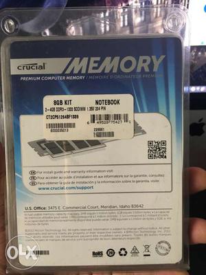 CRUCIAL 8gb Kit RAM for Macbook Pro