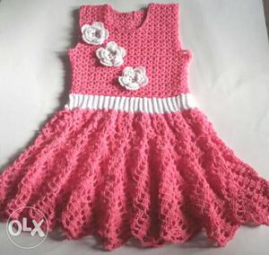 Crochet Dress. Size 1-2 year child.