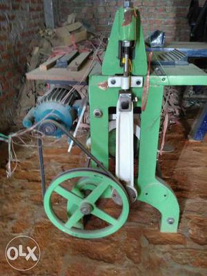 Green, Blue, And Brown Industrial Machine