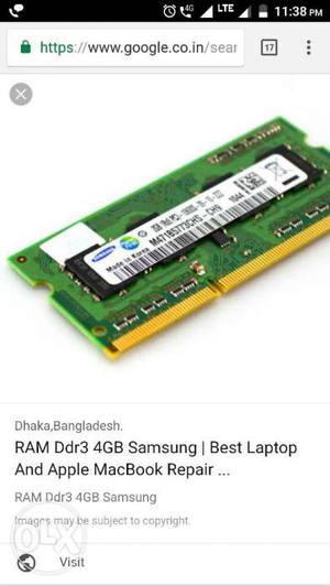 RAM Ddr3 2GB Samsung for laptop