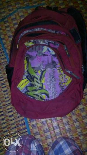 Red And Purple Backpack