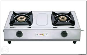 Silver And Black 2-burner Gas Stove NEW
