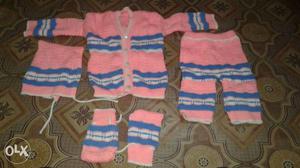 Sweater Pink And Blue Pajama Set brand di