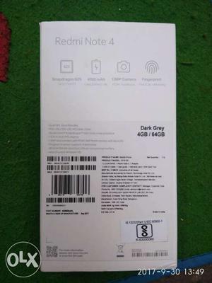 Seal Pack Mi Redmi Note 4 4gb Ram/64 internal