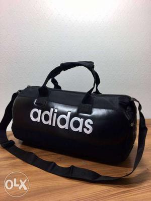 Black Adidas Leather Duffel Bag