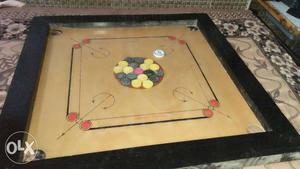 Black And Brown Carrom Board Game Set