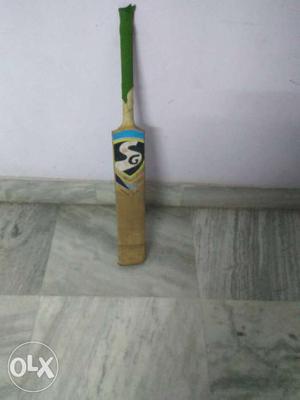 Green And Beige SG Cricket Bat