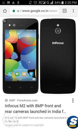 It's infocus m2 Back and front 8 mp with flash