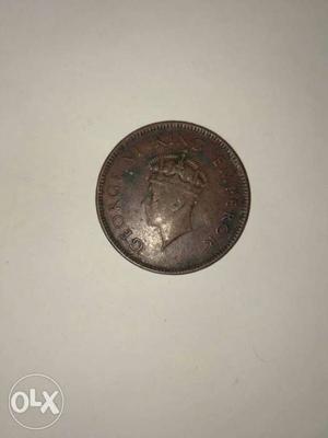 King George, original British Raj coin of pre