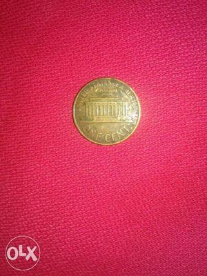 One cent united state of America liberty 