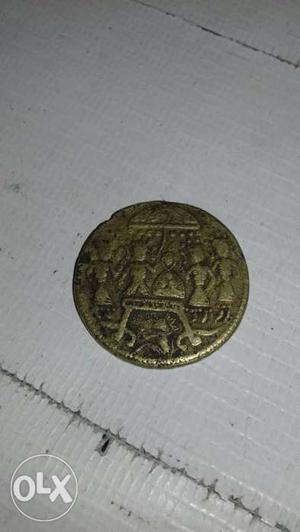 Round Gold Nawanagar Coin