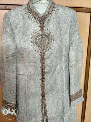 Sherwani with beautiful embroidery work used only