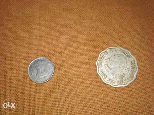Two Round Gray Coin