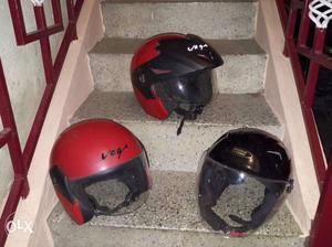 VEGA HALF helmets for sale at 400rs each...all 3