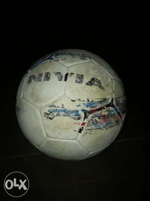 White Nivia Soccer Ball