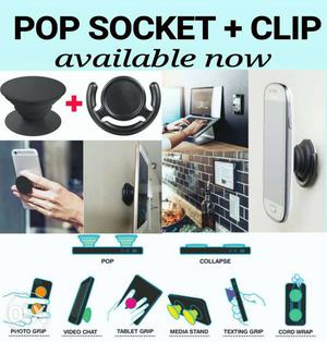 4in1 PopSocke+clip Expanding Grip/Mobile