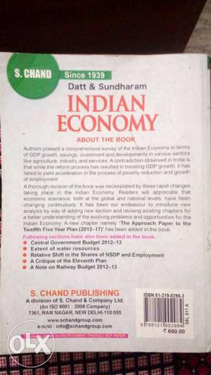 Indian Economy by Duty & Sundaram