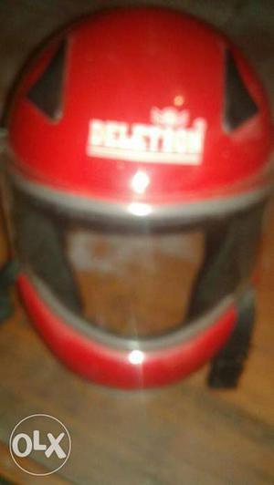 Red Full-faced Motorcycle Helmet