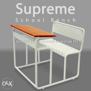 White Supreme School Bench