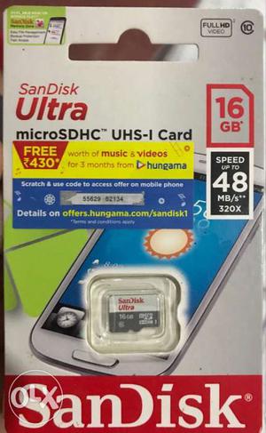 16 GB SanDisk Ultra Micro SDHC Card With Pack