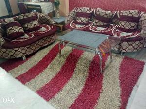 3 seater and 2 seater sofa with centre table