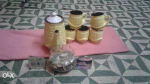 Beige Ceramic Tea Set