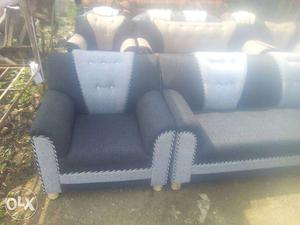 Black And Gray Sofa Set