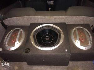 Black And Grey Sony Xplod Car Speaker and 4 channel