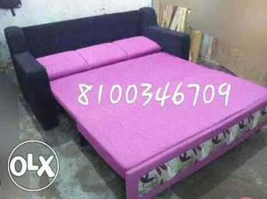 Black And Pink Bed Couch