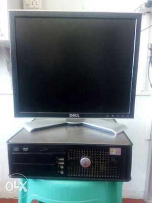 Black Dell Flat Screen Monitor And Tower