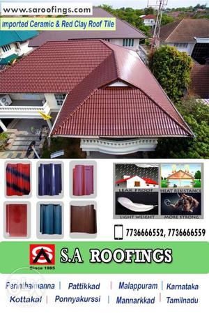 Ceramic roofing tile and clay roofing tile