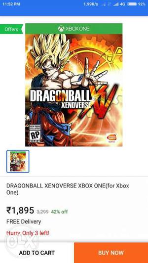 Dbz xenoverse excellent condition without scratch