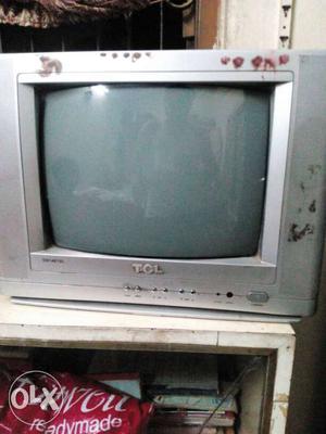 Gray TCL Widescreen CRT Television