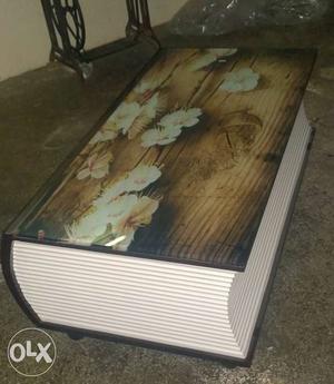 Rectangular Wooden Book Style Coffee Table Brand New