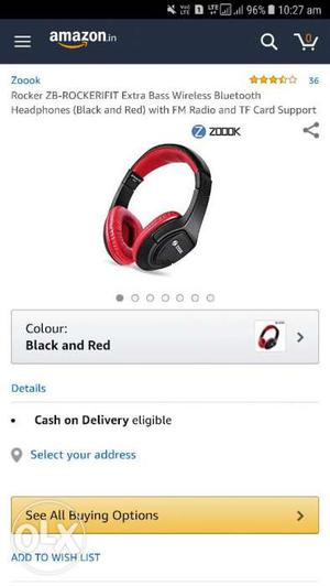 Red And Black Rocker Headphones Screenshot