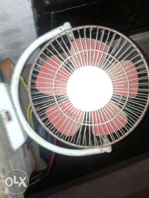 Red And White Desk Fan