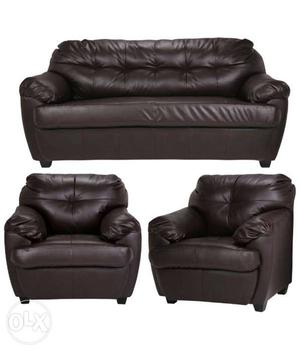 Similar black leatherite 5 seater sofa, for sale.