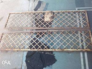 Two Brown Steel Fence