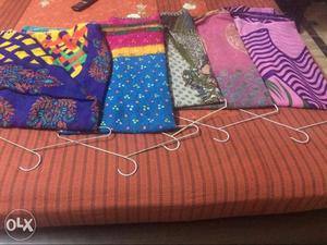 100 Rs each. good condition. Synthetic cloth with printed