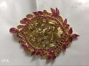 Antique Ruby lakshmi big pendant