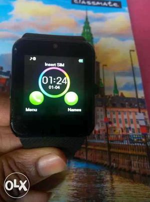 Black Smart Watch With Black Strap