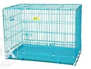 Blue Steel Collapsible Dog Crate